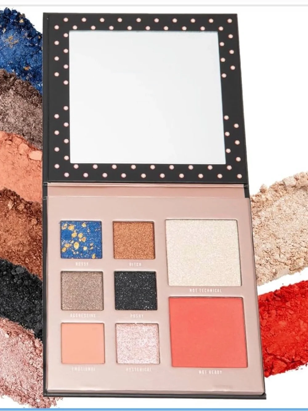 BOSSY Vegan Travel-Friendly 8-Pan Eyeshadow, Blush & Highlighter Palette